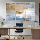 Blue Multi Panel Abstract Wall Art Canvas, Abstract Blue and