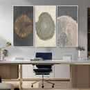 Boho Tree Ring Wall Art, Modern Minimalist Wood Grain