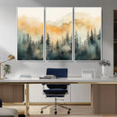 Abstract Forest Print - Mountain Wall Art | Autumn Landscape