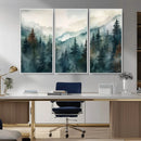 Serenity Forest Wall Art Canvas | Foggy Mountain Landscape