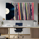 Vinyl Record and Album Collection Canvas Wall Art - Retro