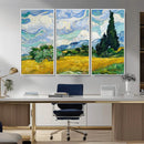 Wheatfield With Cypresses By Van Gogh Painting Wall Art