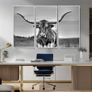 Texas Longhorn Cow Wall Art, Texas Longhorn Canvas, Cattle