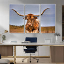 Texas Longhorn Wall Art Print, Framed Longhorn Cow Wall Art