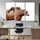 Mother and Baby Bear Canvas Wall Art - Adorable Wildlife