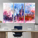 Disney Wall Art: Dreamy Watercolor Cinderella Castle Canvas by MyGreatCanvas | Canvas Wall Art Prints | Photo Prints & Wall Decor