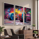 Abstract Graffiti Barbell Canvas Wall Art – Urban Fitness