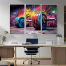 Abstract Graffiti Barbell Canvas Wall Art – Urban Fitness