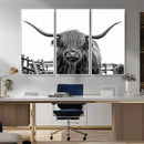 Longhorn Canvas Print, Bighorn Cow Wall Art Canvas Print