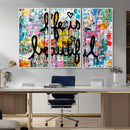 Life Beautiful Art Print - Banksy Graffiti Wall Art Canvas by MyGreatCanvas | Canvas Wall Art Prints | Photo Prints & Wall Decor