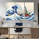Katsushika Hokusai Kanagawa Giant Wave Wall Art Canvas Print
