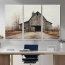 Farmhouse Rustic Barn Wall Art Canvas Print – Framed and