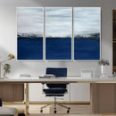 Navy Blue Abstract Wall Art Canvas Print