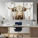 Rustic Longhorn Bull Wall Art Canvas Set – Western-Inspired by MyGreatCanvas | Canvas Wall Art Prints | Photo Prints & Wall Decor