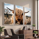 Scottish Cow Longhorn Wall Art Canvas Print
