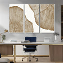 Rustic Brown Tree Ring Wall Art Canvas Print – Framed and
