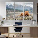 Highland Cow Horn Farm Wall Art Canvas Print
