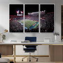 Ben Hill Griffin Stadium Night Game Triple Canvas Wall Art -