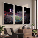 Ben Hill Griffin Stadium Night Game Triple Canvas Wall Art -