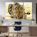 Blue-Eyed Leopard Canvas Wall Art - Framed Animal Print