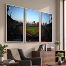 PNC Park Evening Game Triple Canvas Wall Art - Pittsburgh