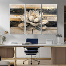 Abstract Lotus Flower Wall Art Canvas Print, Meditation Yoga