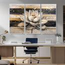 Abstract Lotus Flower Wall Art Canvas Print, Meditation Yoga