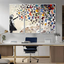Banksy Graffiti Wall Art Canvas Print: Girl Releasing