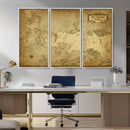 Vintage Game of Thrones Map Wall Art | Westeros and Essos