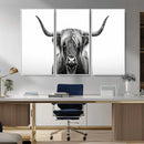 Highland Wall Art Canvas Print – Minimalist Black and White by MyGreatCanvas | Canvas Wall Art Prints | Photo Prints & Wall Decor