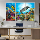 Colorful Coral Reef and Sea Life Turtle Canvas Print, by MyGreatCanvas | Canvas Wall Art Prints | Photo Prints & Wall Decor