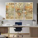 Push Pin World Map Canvas Print – Travel Tracker Wall Art by MyGreatCanvas | Canvas Wall Art Prints | Photo Prints & Wall Decor