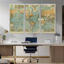Push Pin World Map Canvas Print – Travel Tracker Wall Art