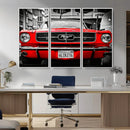 Red Mustang Car Wall Art – Framed Classic Vehicle Canvas by MyGreatCanvas | Canvas Wall Art Prints | Photo Prints & Wall Decor