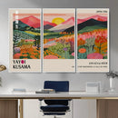 Yayoi Kusama Landscape Canvas Print, Vibrant Floral Mountain Art Print, Framed Botanical Wall Art - by MyGreatCanvas | Canvas Wall Art Prints | Photo Prints & Wall Decor