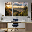 Sunrise Over the Smoky Mountains Canvas Wall Art –