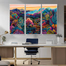Colorful Abstract Landscape Wall Art Print Canvas - Vibrant