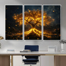 Golden Tree of Life Canvas Wall Art Print - Majestic Glowing by MyGreatCanvas | Canvas Wall Art Prints | Photo Prints & Wall Decor