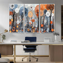 Abstract Winter Landscape Canvas Wall Art Print - Large