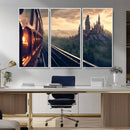 Harry Castle Wall Art Canvas Print, Wizard School Wall Art