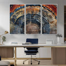 Abstract Tree Ring Wall Art, Colorful Framed Tree Ring Wall