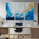 Blue Abstract Print - Dynamic Ocean-Inspired Canvas Wall Art