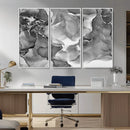 Black White Abstract Canvas Wall Art - Fluid Ink Artwork - by MyGreatCanvas | Canvas Wall Art Prints | Photo Prints & Wall Decor