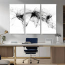 Abstract World Map Wall Art – Framed Geometric Line Canvas by MyGreatCanvas | Canvas Wall Art Prints | Photo Prints & Wall Decor
