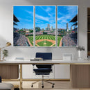 Wrigley Field Chicago Cubs Panoramic Art Multi-Piece Canvas by MyGreatCanvas | Canvas Wall Art Prints | Photo Prints & Wall Decor