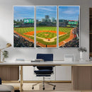 Wrigley Field Chicago Cubs Panoramic Canvas Print –