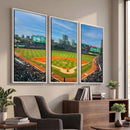 Wrigley Field Chicago Cubs Panoramic Canvas Print –