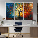 Yggdrasil Tree of Life Mosaic Stained Glass Wall Art Canvas,