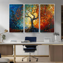 Mosaic Tree Canvas Wall Art Canvas Print – Vibrant Stained