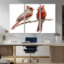 Cardinal Canvas Wall Art - Male and Female Cardinal Print -